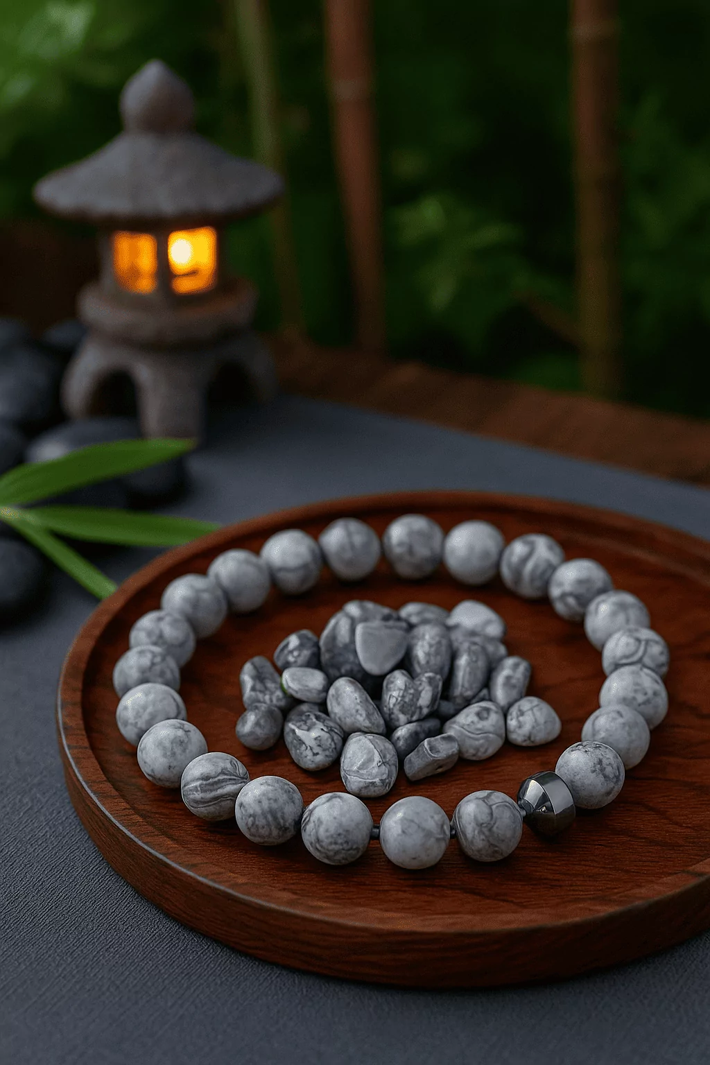 Bracelet en Jaspe Map Stone – Pierre d’Ancrage & Stabilité Émotionnelle