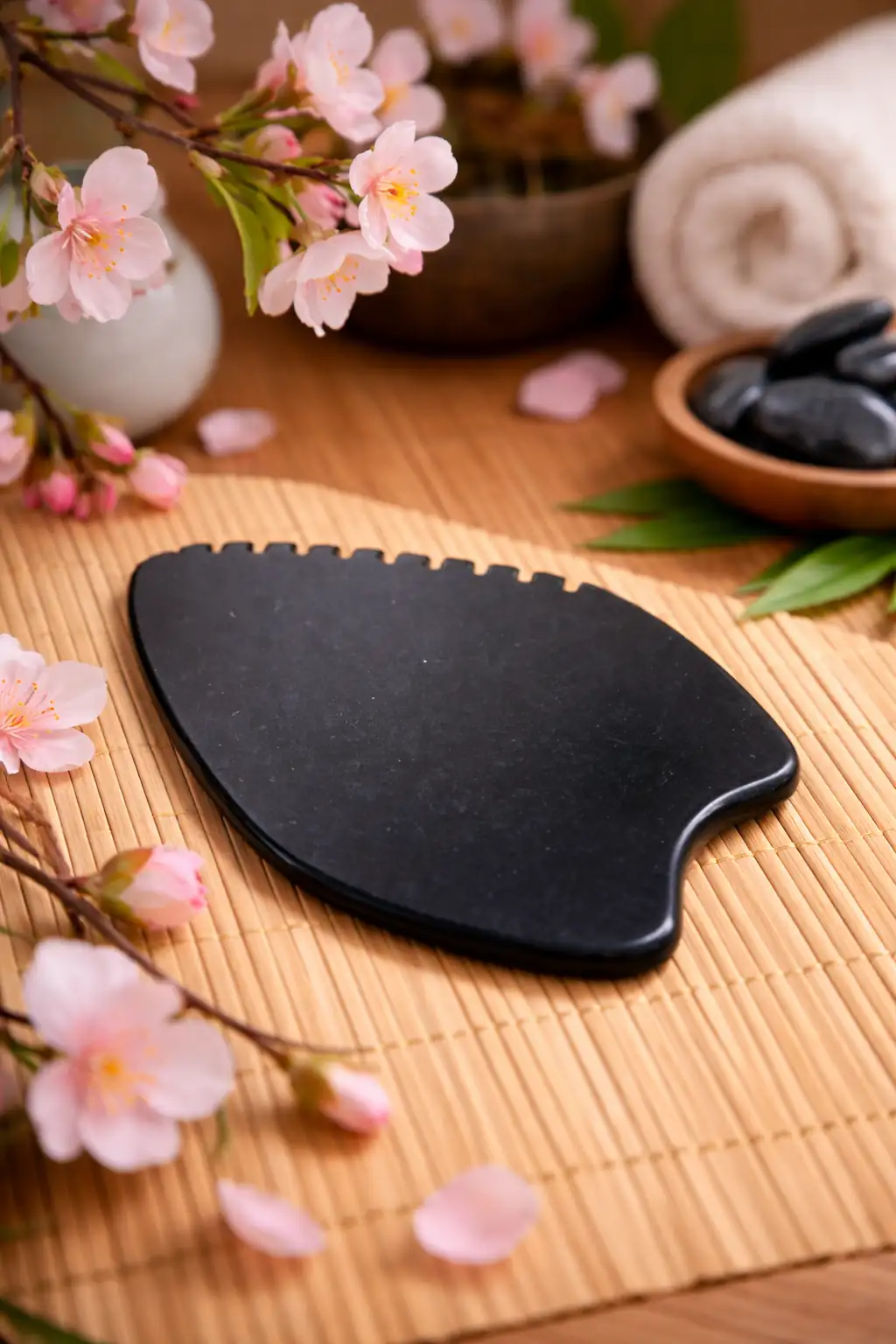 Gua Sha en Jade Noir – Raffermissant Visage et Corps – Image 2